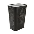 thumbnail image 6 of Mind Reader 60L Slim Laundry Hamper, Lid, Ventilated, Plastic, 17.25"L x 13.75"W x 23.5"H, Brown, 6 of 10