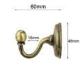 thumbnail image 3 of 2 Pcs Metal Curtain Holdbacks with 4 Screws, Rustproof Wall Tie-Back Hooks for Living Room Bedroom, No-Drill Install, Ideal for Home Bathroom Decor Khaki, 3 of 4