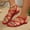 Red, variant on Womens Flat Thin-Strap Cross-Strap Lightweight Beach Sandals, Minimalist Delicate Straps for Breathable Summer Style, Comfortable Cushioned Footbed for All-Day Walking
