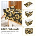 thumbnail image 2 of Yayeee Collapsible Cube Storage Bin with Lid Fabric Closet Decorative Basket with Handles, Black Sunflower Pattern, 2 of 7