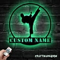 thumbnail image 3 of Craftnamesign Custom Boy Taekwondo Martial Metal Wall Art LED Light, Custom Taekwondo Name Sign, 3 of 5