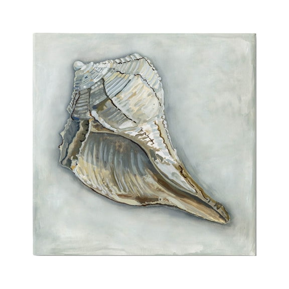 Stupell Industries Nautical Conch Shell Painting Gallery Wrapped Canvas Print Wall Art, Design by Erica Christopher
