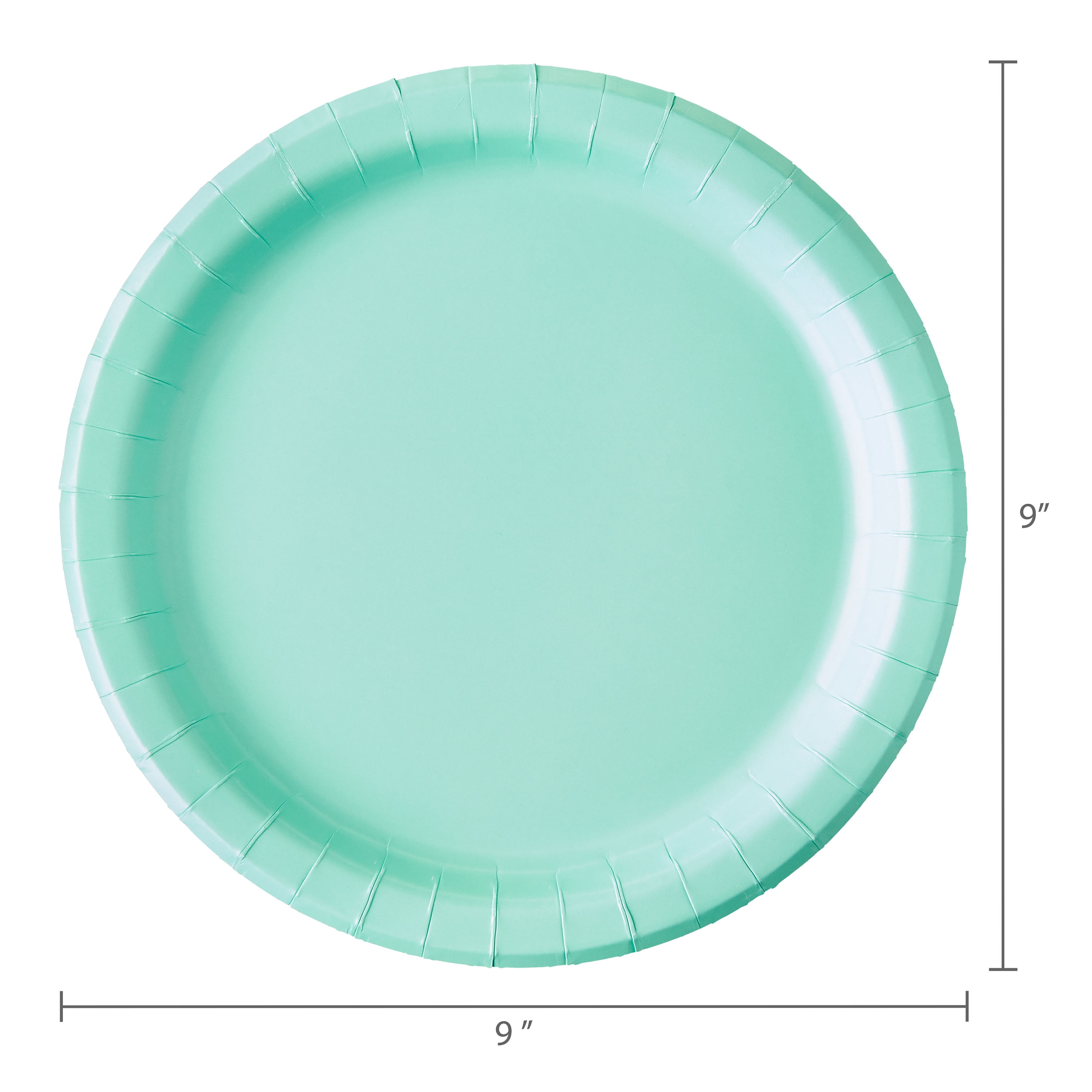 Disposable Mint Party Paper Plates, Serves 20, 9", by Way To Celebrate