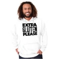thumbnail image 5 of Extra Gluten Please Foodie Love Carbs Hoodie Sweatshirt Women Men Brisco Brands L, 5 of 6
