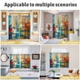 thumbnail image 6 of Nautical Boat Kitchen Curtains 72 Inch Length, Colorful Abstract Grunge Art Painting Grommet Top Bedroom Living Room Curtains, Light Filtering Cafe Curtain Drapes 2 Panels Set 104''x72'', 6 of 9