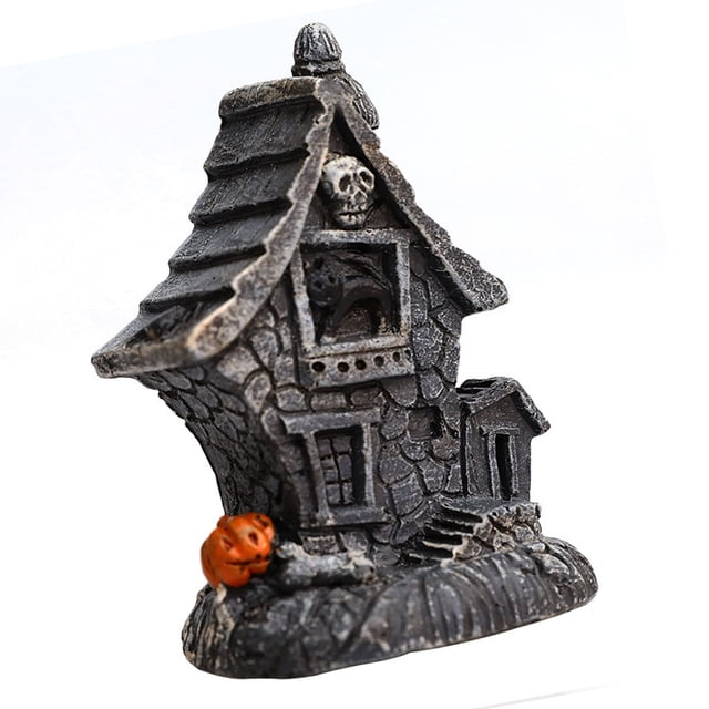 Decoración de Halloween Bewildely Artesanía de Resina Casa Embrujada Tipo 1