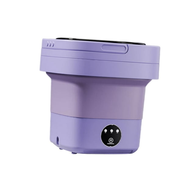 Lavadora Plegable, Lavadora Compacta de Cubo Pequeño de 8L, Lavadora Pequeña, Fácil de Llevar para Calcetín Doméstico, Viaje, Ropa de Bebé, Dormitorio Violeta Gloria Lavadora portátil
