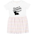 thumbnail image 3 of Inktastic Someone in Louisiana Loves Me Girls Toddler Dress, 3 of 5