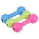 thumbnail image 1 of EeaseMX 3 mancuernas de goma con sonido para perros y gatos, juguetes para morder molares, productos de entrenamiento para mascotas, accesorios interactivos (azul, amarillo y rosa), 1 of 7