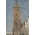 thumbnail image 2 of David Roberts 11x14 Gold Ornate Wood Frame and Double Matted Museum Art Print Titled - The Giralda, Seville (1833), 2 of 4