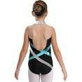 thumbnail image 2 of iiniim Kids Girls Athletic Dance Gymnastic Leotards One Piece Ballet Bodysuit Sleeveless Unitard Dance Wear Blue Green 16, 2 of 7