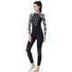 thumbnail image 2 of DivaSail Wetsuits Buceo Traje de buceo Hombre y traje de mujer Manga larga Pantalones largos Cuerpo completo Traje de baño completo Deportes transpirables Pieles de buceo Hombres Negro / blanco 【S】 Monstrate OD003283-06, 2 of 7