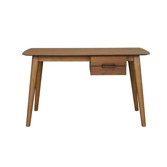 Mid-Century Modern Walnut Desk with Drawer