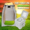Portable Pop UP Camping Privacy Fishing Bathing Toilet Changing Room Tent with 20L 50 flushes Portable Toilet Outdoor Camping Potty W Carry Bag Caravan Camp commode