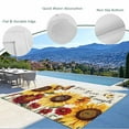 thumbnail image 4 of Fsddascl Sunflower Vintage Outdoor Rug for Patio/Deck/Porch, Non-Slip Large Area Rug 5 x 8 Ft, Farmhouse Flowers Butterfly Botanical Indoor Outdoor Rugs Washable Area Rugs, Camping Rug Carpet, 4 of 5
