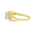thumbnail image 4 of 14k Yellow Gold Oval White Topaz And Diamond Ring, 4 of 6