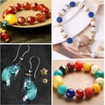 thumbnail image 6 of 8 Shapes 80pcs Stainless Steel Spacer Bead Caps Flower End Cap Spacers Golden Caps Spacer Beads Jewelry Making Metal Bead Caps for Bracelet Necklace 5-15mm Diameter Colorful, 6 of 9