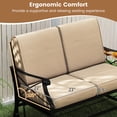 thumbnail image 4 of Gymax Outdoor 2-Person Glider Rocking Chair Loveseat w/Thick Cushions & Metal Frame, 4 of 9