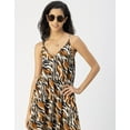 thumbnail image 5 of Moomaya Stylish Printed Rayon Sleeveless A-Line Dress - V Neck, Summer Dress, 5 of 9