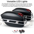thumbnail image 3 of Saddlebags Motorcycle Hard Saddlebags Universal Side Storage Box Rear Trunk with Light & Lock, 1 Pair, 3 of 7