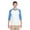 WHT/ CAROLNA BLU, variant on Mens Heavy Cotton ¾-Sleeve Raglan 3 Pack