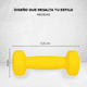 thumbnail image 3 of Set de 2 Mancuernas Hexagonales X-Rush de 2 lb (4 lb) con Recubrimiento de Neopreno Amarillas, 3 of 7