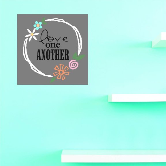 Custom Decals Love One Another Wall Art Size: 18 X 18 Inches Color: Multi