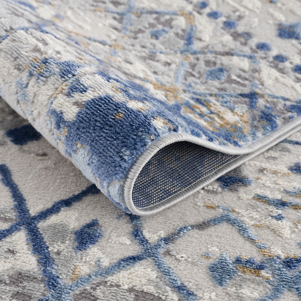 MAYEERTY 5'x7' Area Rug for Living Room, Bedroom Rugs, Blue