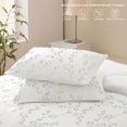 thumbnail image 7 of Exclusivo Mezcla 3-Piece Floral King Size Comforter Set, Microfiber Bedding Down Alternative Comforter for All Seasons with 2 Pillow Shams, White, 7 of 7