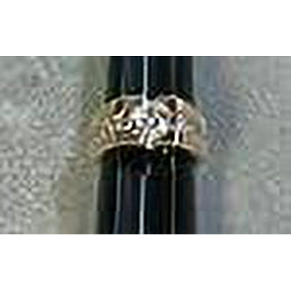 R. S. Covenant 084 sz 11 Gold Band with Cubic Zirconia Diamonds