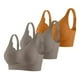thumbnail image 1 of Brasier conjunto de 3 Piezas de Sujetador Deportivo sin Costuras y Cómodo para Mujer, con Soporte Ajustable, para Uso En Casa, Ocio y Entrenamiento Durante Toda La Temporada. Grande, 1 of 4
