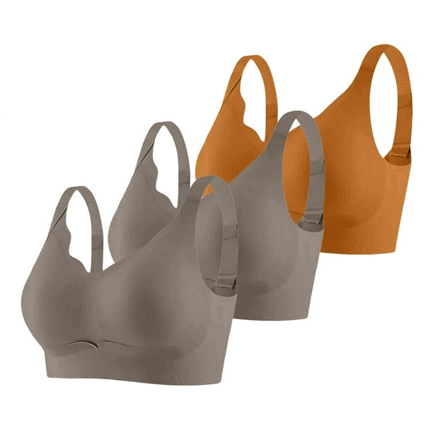Brasier conjunto de 3 Piezas de Sujetador Deportivo sin Costuras y Cómodo para Mujer, con Soporte Ajustable, para Uso En Casa, Ocio y Entrenamiento Durante Toda La Temporada. Grande