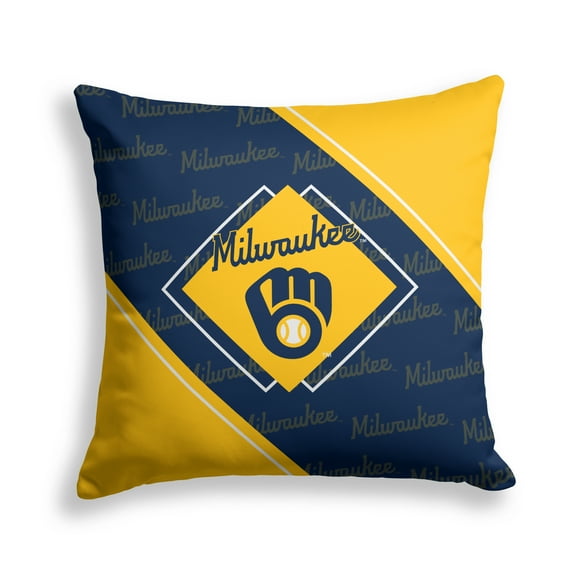 Pegasus Milwaukee Brewers 18" x 18" Diamond Boxed Decor Pillow
