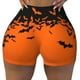 thumbnail image 2 of Fotbe Halloween With Black Bats Shorts Sin Costuras – Shorts Deportivos de Cintura Alta para Mujer, Elásticos para Gimnasio, Yoga, Running o Ciclismo-X-Large, 2 of 8