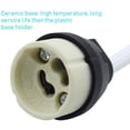 thumbnail image 2 of 10 Pieces GU10 Ceramic Sockets with Connector Cable 2A 250V Lamp Socket GU10 Socket Base Adapter with Insulated Cables, 2 of 5