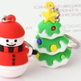 thumbnail image 3 of justharion Keychain Christmas Themed Silicone Pendant Key Ring Bag Decorative Attachment Alloy Keychain, Type 3, 3 of 7