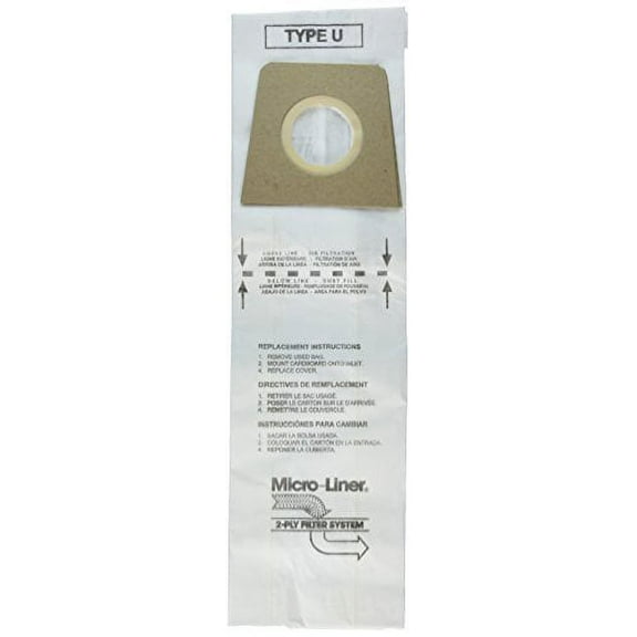 Home Care Products Compatible with Dirt Devil Style U Micro Lined Paper Bags, 3-Pack