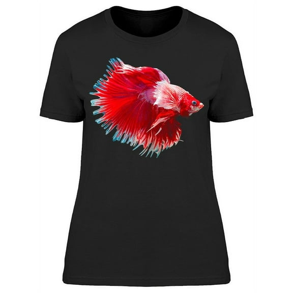 Elegant Red Dumbo Betta Fish T-Shirt Women -Image by Shutterstock, Female Large