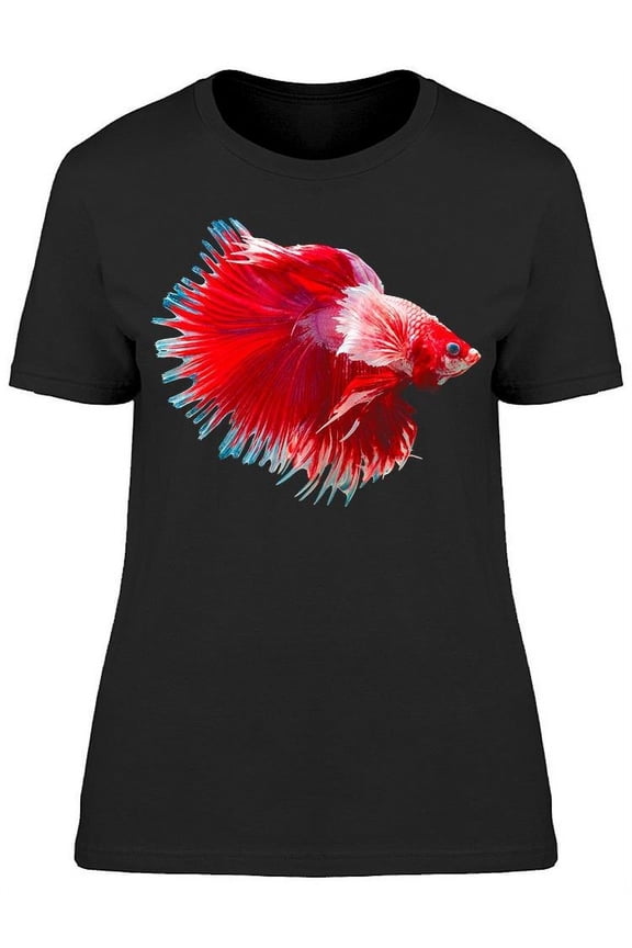Elegant Red Dumbo Betta Fish T-Shirt Women -Image by Shutterstock, Female Large