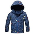thumbnail image 1 of AAMILIFE Boys Waterproof Fleece Lined Jacket Color Block Windbreaker Hooded Coat, 1 of 3