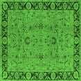 thumbnail image 1 of Ahgly Company Indoor Square Oriental Green Traditional Area Rugs, 8' Square, 1 of 4