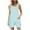 Sky Blue, variant on Summer 65% off Clearance! Women's Solid Color Stylish Pocket Strap Romper Comfortable Casual Wide Leg Romper Shorts with Pockets 2025 Clothes