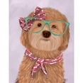 thumbnail image 3 of Fab Funky 12x14 Black Modern Framed Museum Art Print Titled - Cockerpoo, Apricot, with Glasses and Scarf, 3 of 5