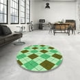 thumbnail image 4 of Ahgly Tapis d'Intérieur Lavable en Machine Carré Vert, 4 Pieds Carré, 4 of 7