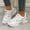 White, variant on Color Matching Mesh Sneakers for Women, Lace Up Breathable Casual Sports Shoes, Thick Bottom Low Top Running Shoes, Women Shoes