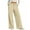 Khaki, variant on MNCEKFOD Jeans for Women Oversized Wide Leg Lightweight Culottes Elastic Drawstring High Waisted Baggy Classic Fit Trousers for women 2025 Khaki L