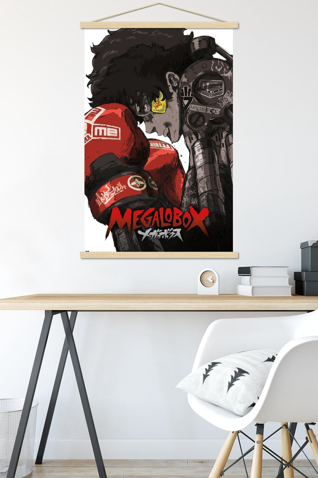 Megalobox - Key Art Wall Poster with Wooden Magnetic Frame, 22.375" x 34"