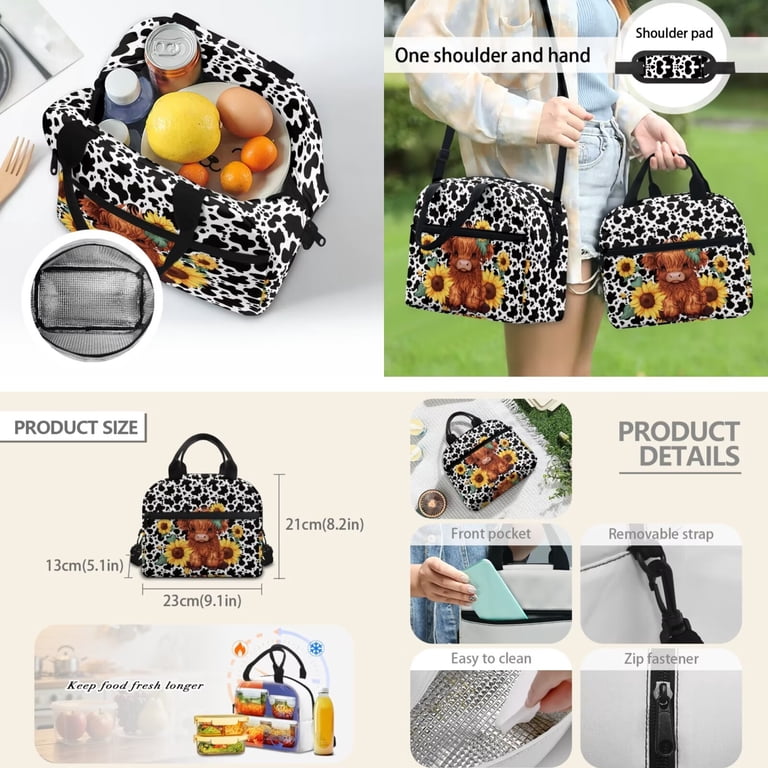 4-Piece Backpack Set - Lunch Box, Crossbody Bag, Pencil Pouch Amazon.com | Phaoullzon Girls Backpack with Lunch Box Set  main image 4