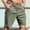 Army Green, variant on 1PCS Men's Fashion Solid Color Casual Cargo Shorts, Elastic Waist with Button Design, Multi-Pocket Cropped Pants for Outdoor Streetwear and Daily Life Black XXXL(XXXL)