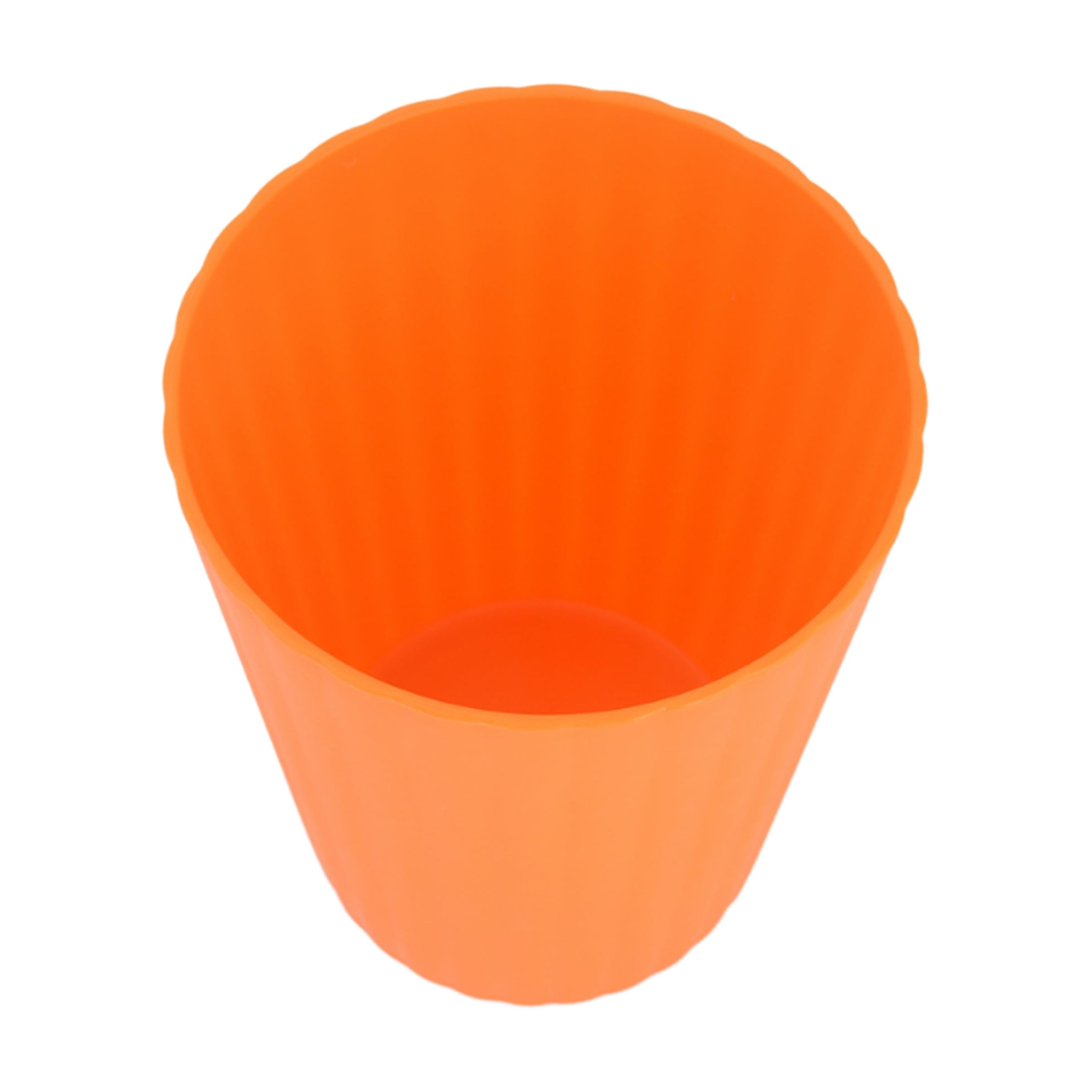 Mainstays - Orange Round Plastic Tumbler, Ribbed, 18-Ounce